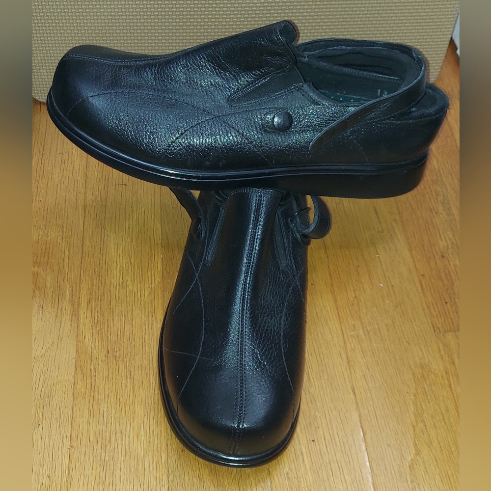 NATURE'S STRIDE CAPE THERAPEUTIC MEN'S BLACK LEATHER SHOES SIZE 13 W $166